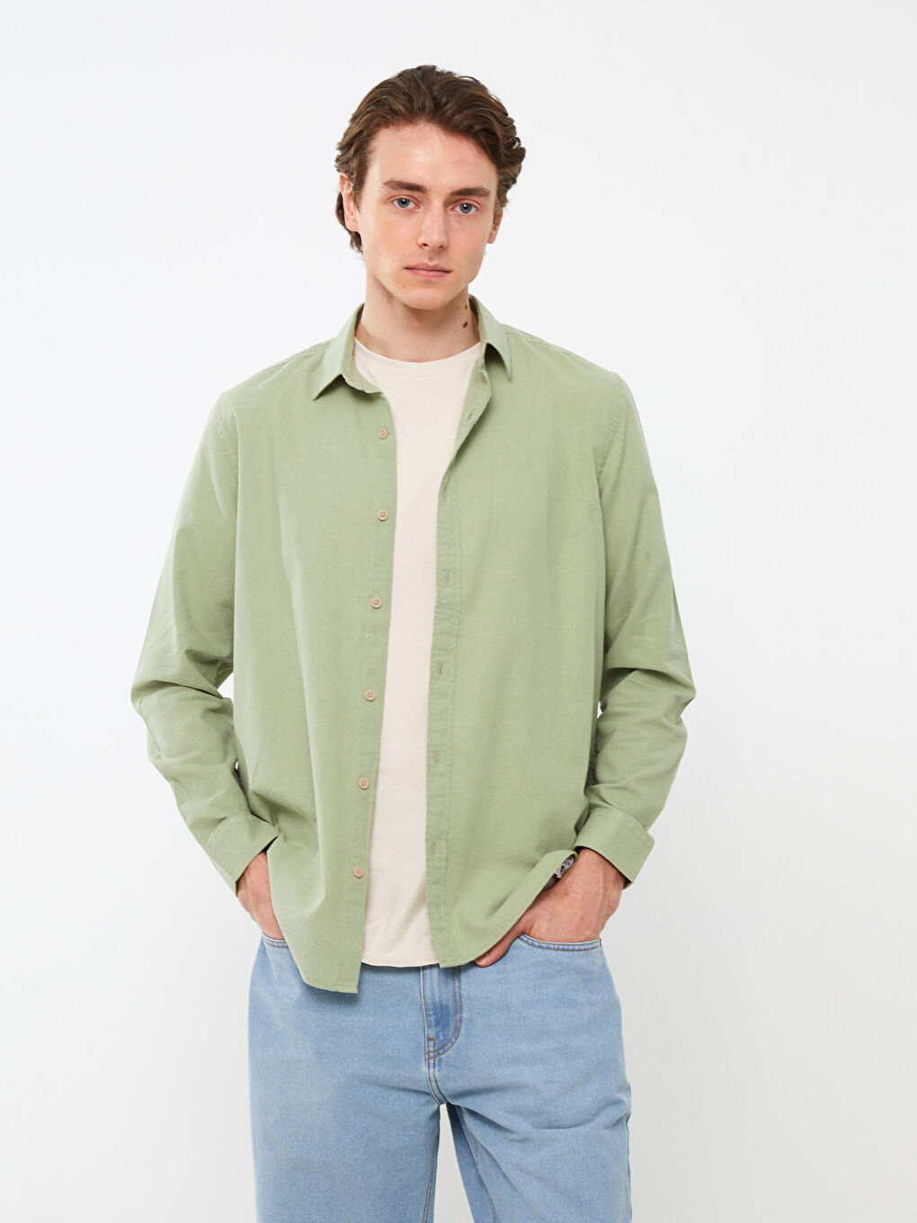 XSIDE Regular Fit Long Sleeve Men's Shirt -S3CT69Z8-FHV