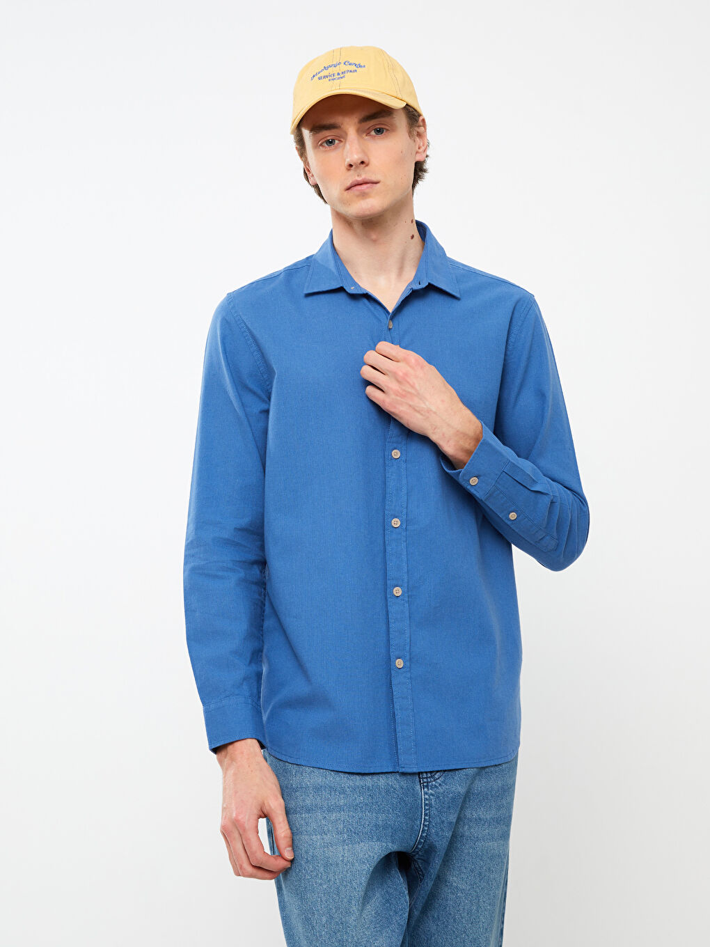 XSIDE Regular Fit Long Sleeve Men's Shirt -S3CT69Z8-KDW