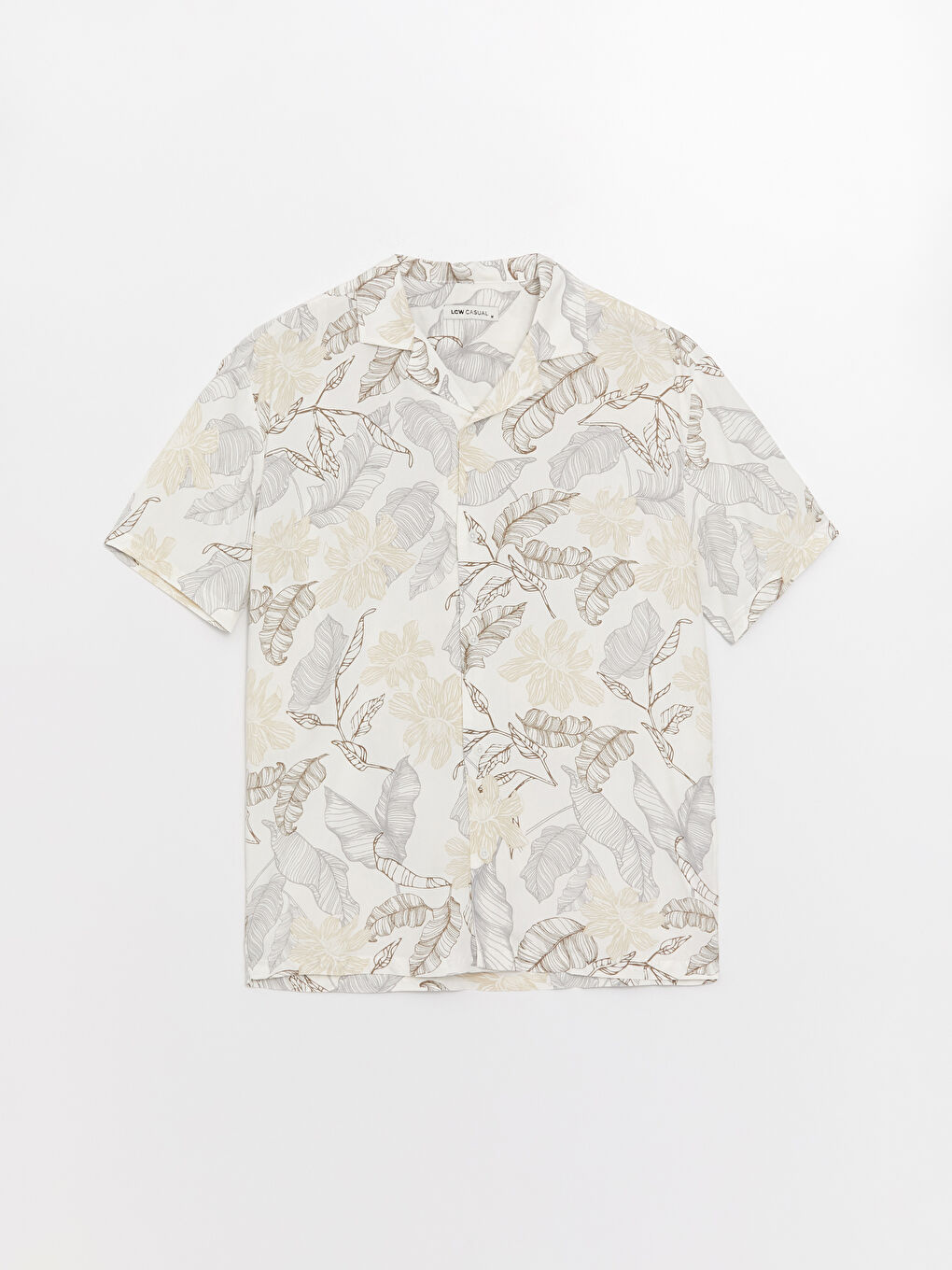 Regular Fit Short Sleeve Patterned Viscose Men's Shirt-6