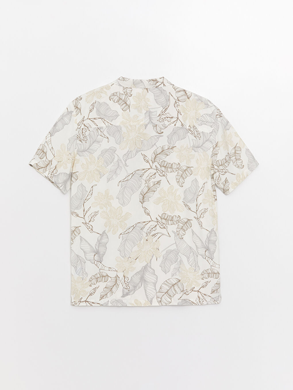 Regular Fit Short Sleeve Patterned Viscose Men's Shirt-7