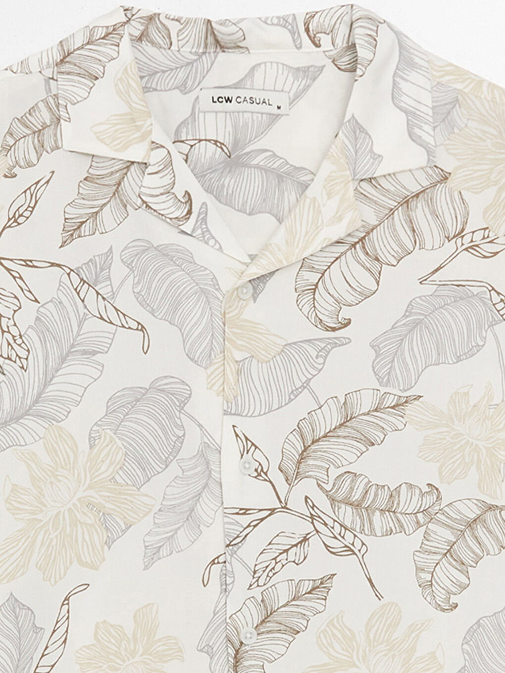 Regular Fit Short Sleeve Patterned Viscose Men's Shirt-8