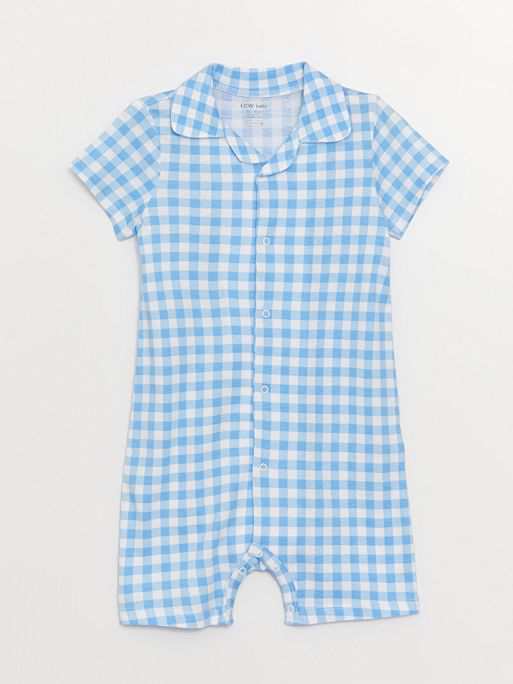 Polo Collar Plaid Baby Boy Rompers -S3CT79Z1-LRA