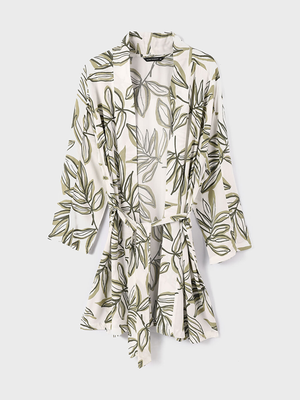 Kimono à Col Châle à Motifs à Manches Longues pour Femmes