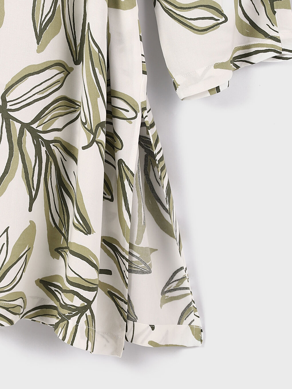 Kimono à Col Châle à Motifs à Manches Longues pour Femmes-3