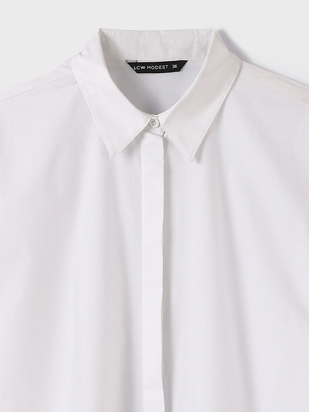 Plain Long Sleeve Oversize Women's Shirt Dress -S3CT83Z8-RVK