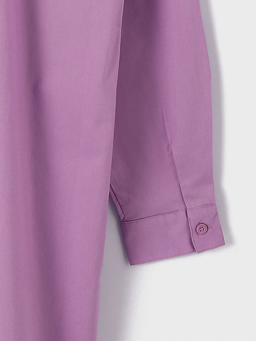 Collared Neck Plain Long Sleeve Oversize Women's Tunic-3