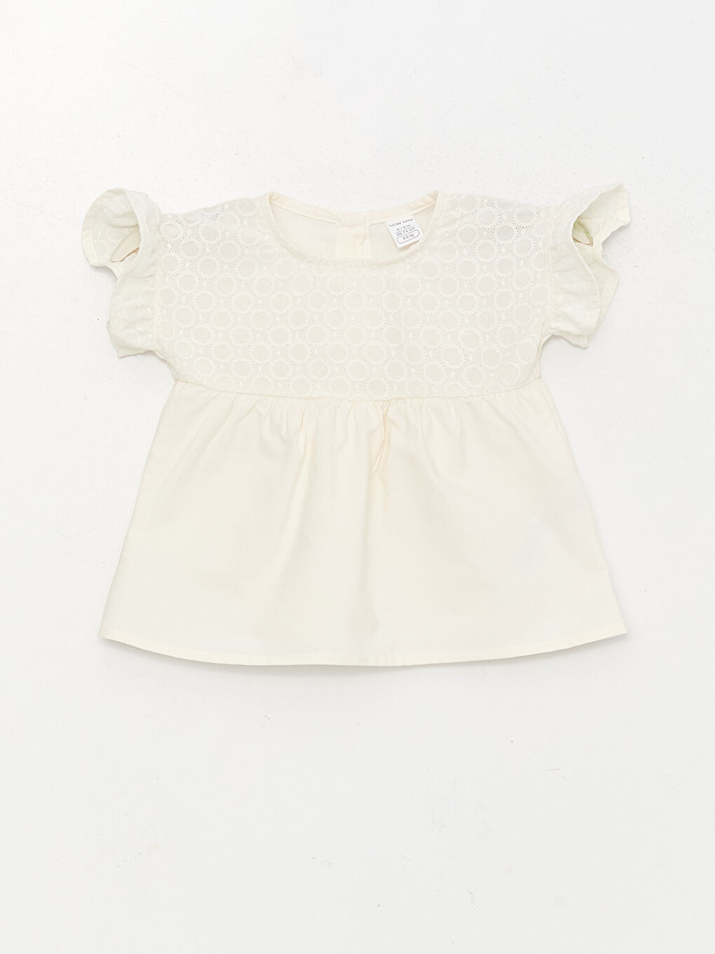 LCW baby Crew Neck Self-Patterned Baby Girl T-Shirt and Shorts 2-Piece Set -S3CT84Z1-FDL