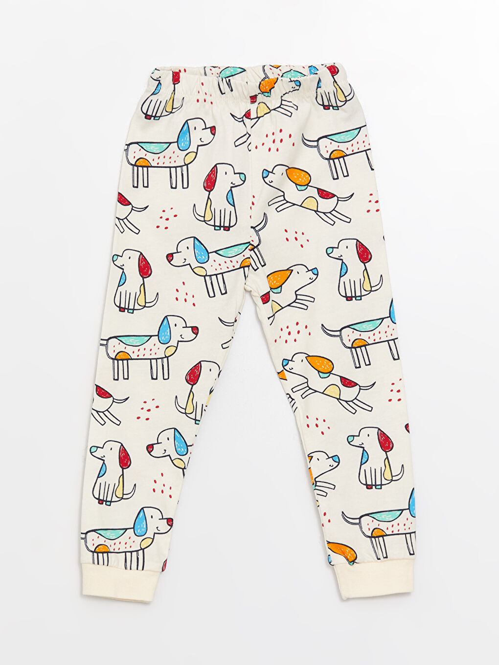 Ekru Bisiklet Yaka Baskılı Erkek Bebek Pijama Takım-2