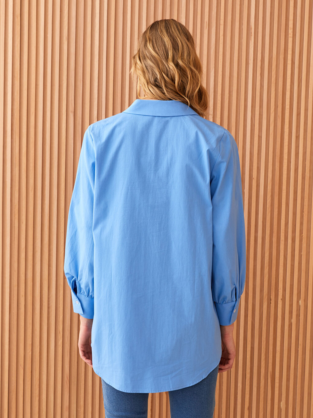 Plain Poplin Women's Shirt Tunic-4