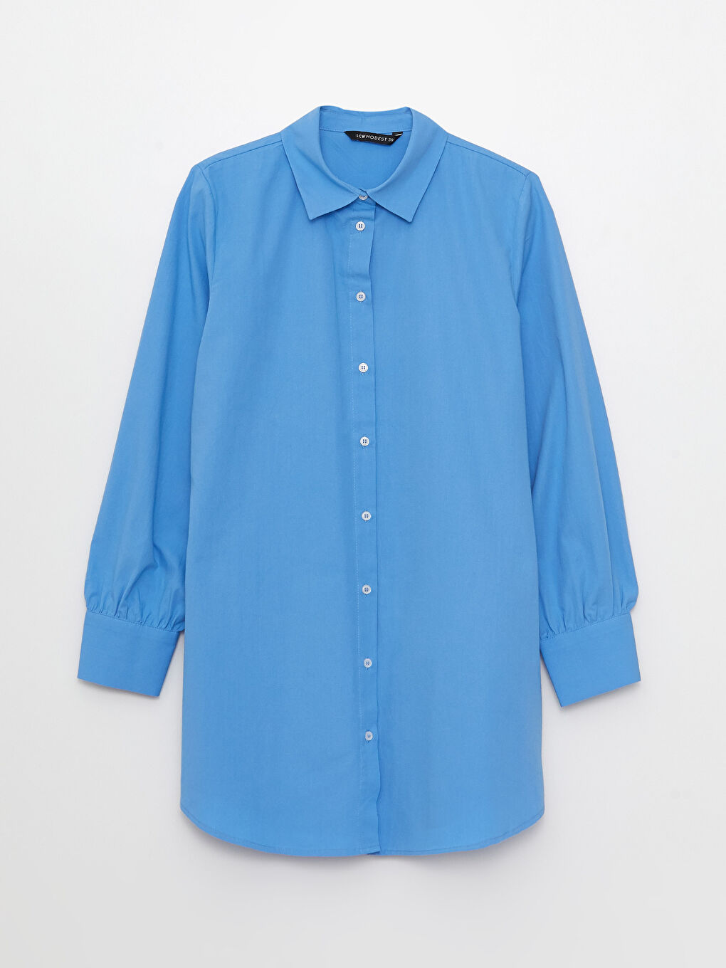 Plain Poplin Women's Shirt Tunic-5