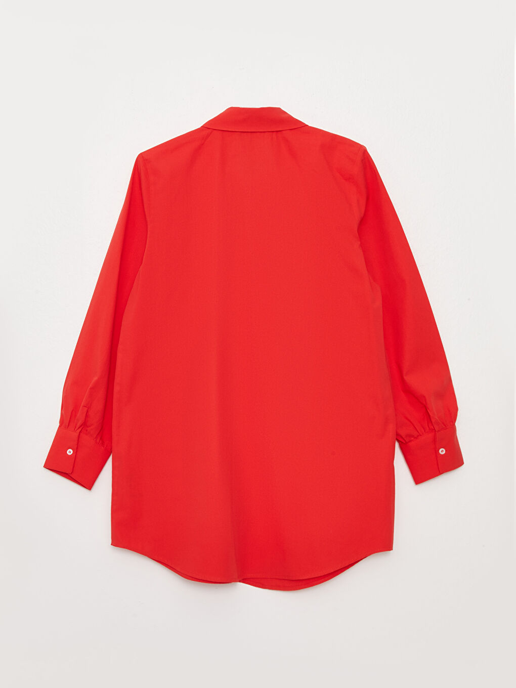 Tunique Chemise Unie en Popeline pour Femmes-6