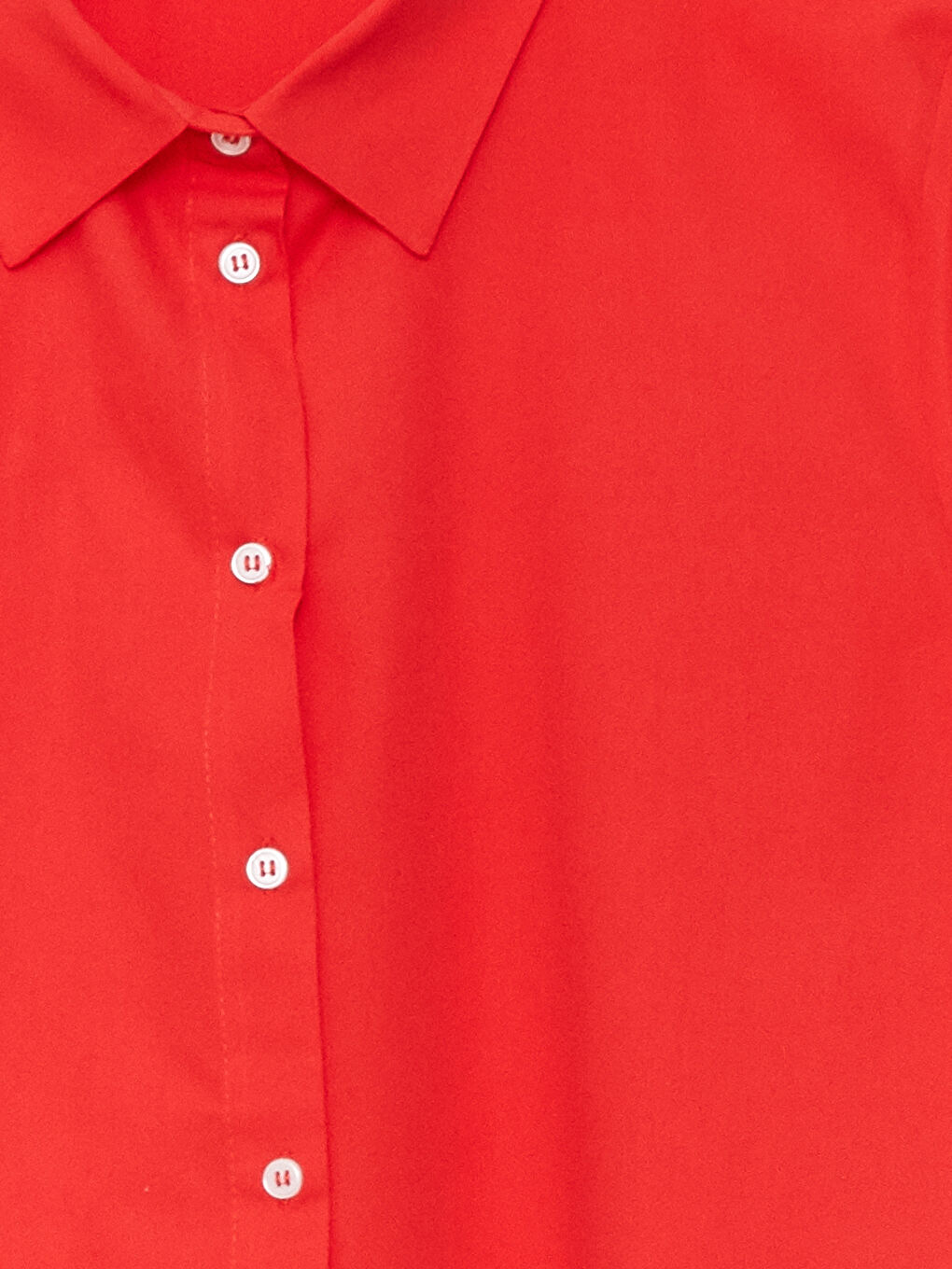 Tunique Chemise Unie en Popeline pour Femmes-7