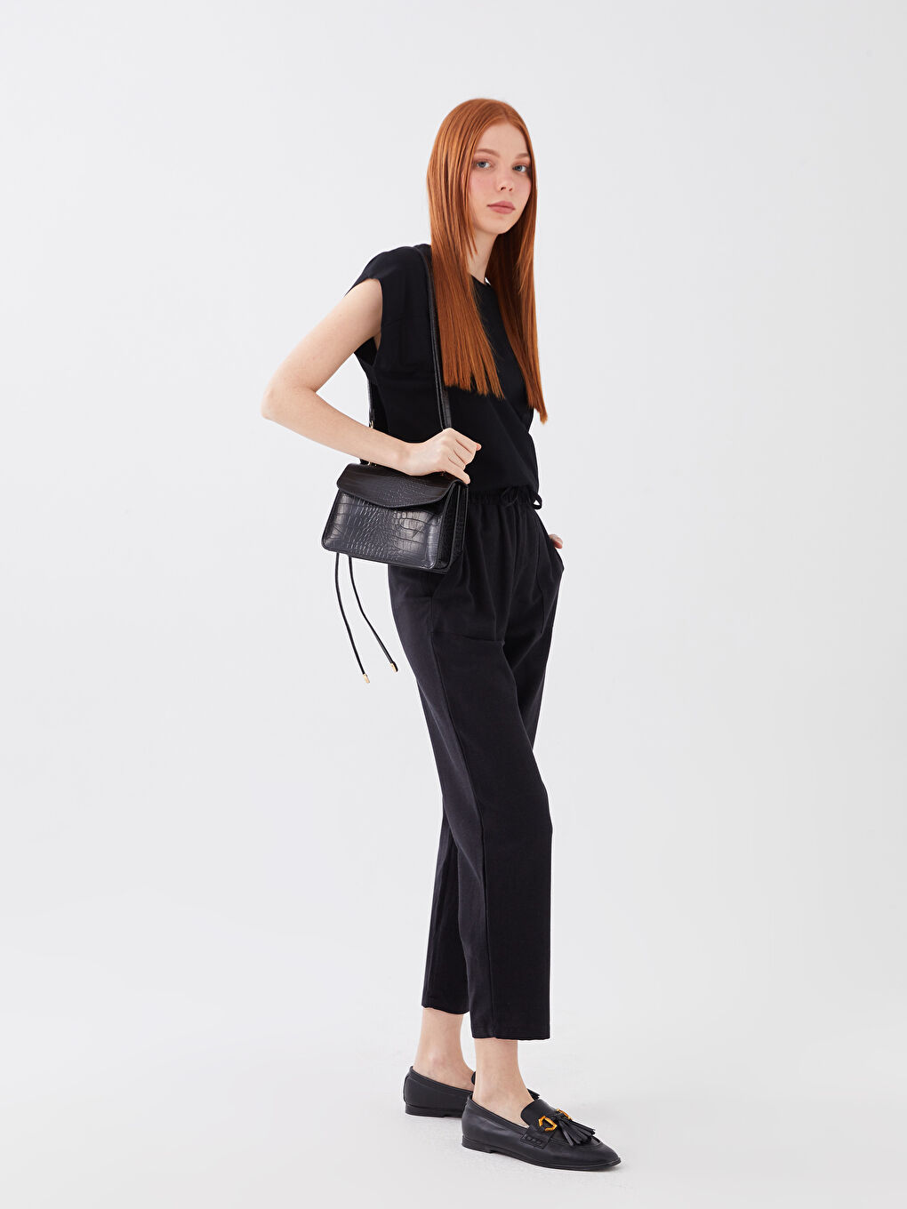 حقيبة يد بمظهر جلد بنقشة جلد التمساح-2