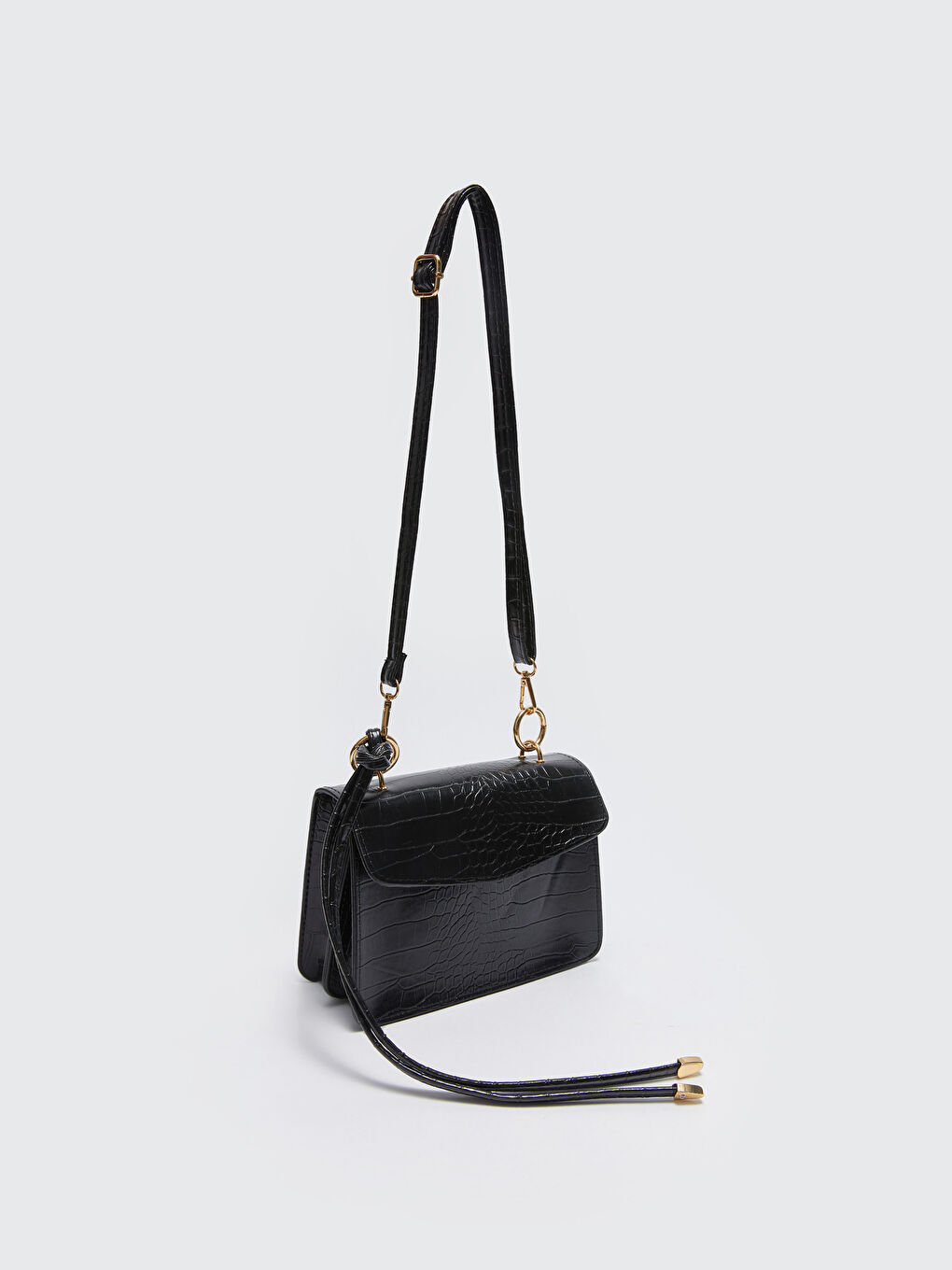 حقيبة يد بمظهر جلد بنقشة جلد التمساح-4