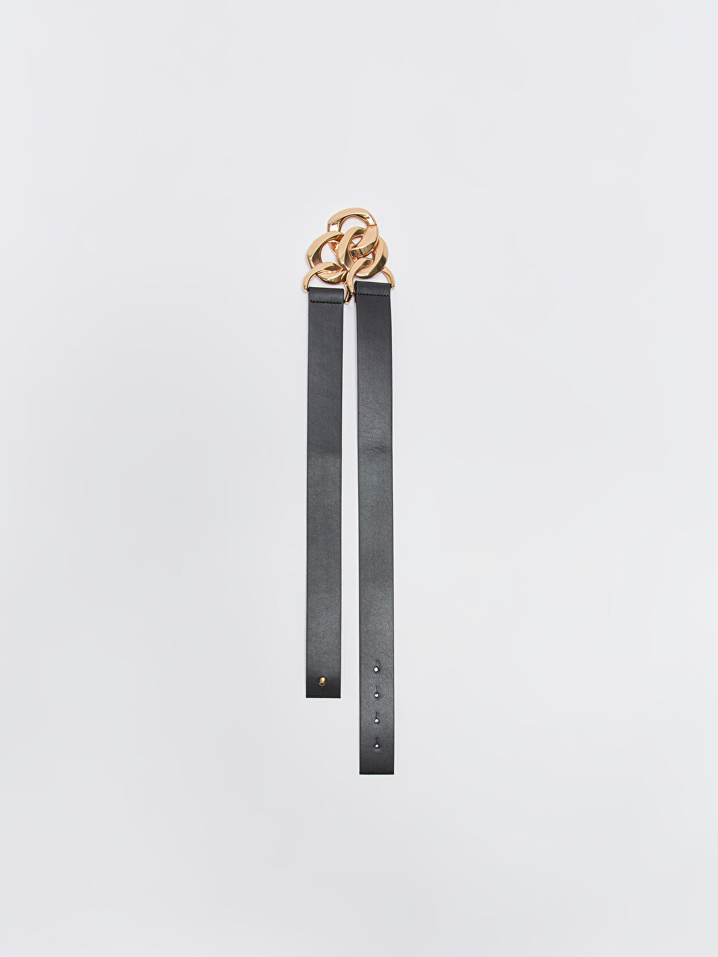 Siyah Deri Görünümlü Kadın Kemer-1