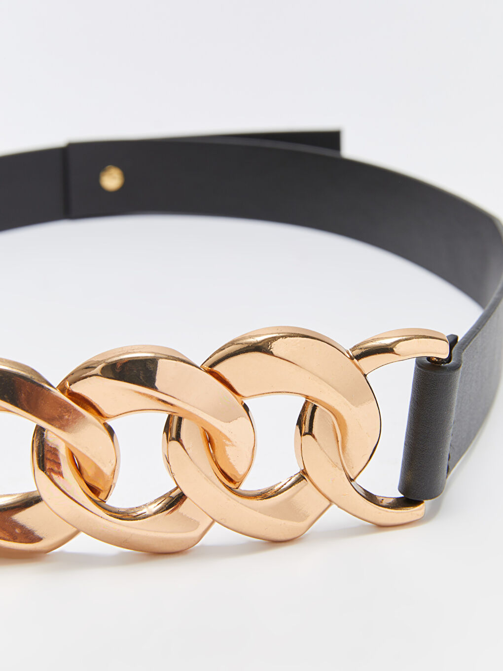 Siyah Deri Görünümlü Kadın Kemer-3