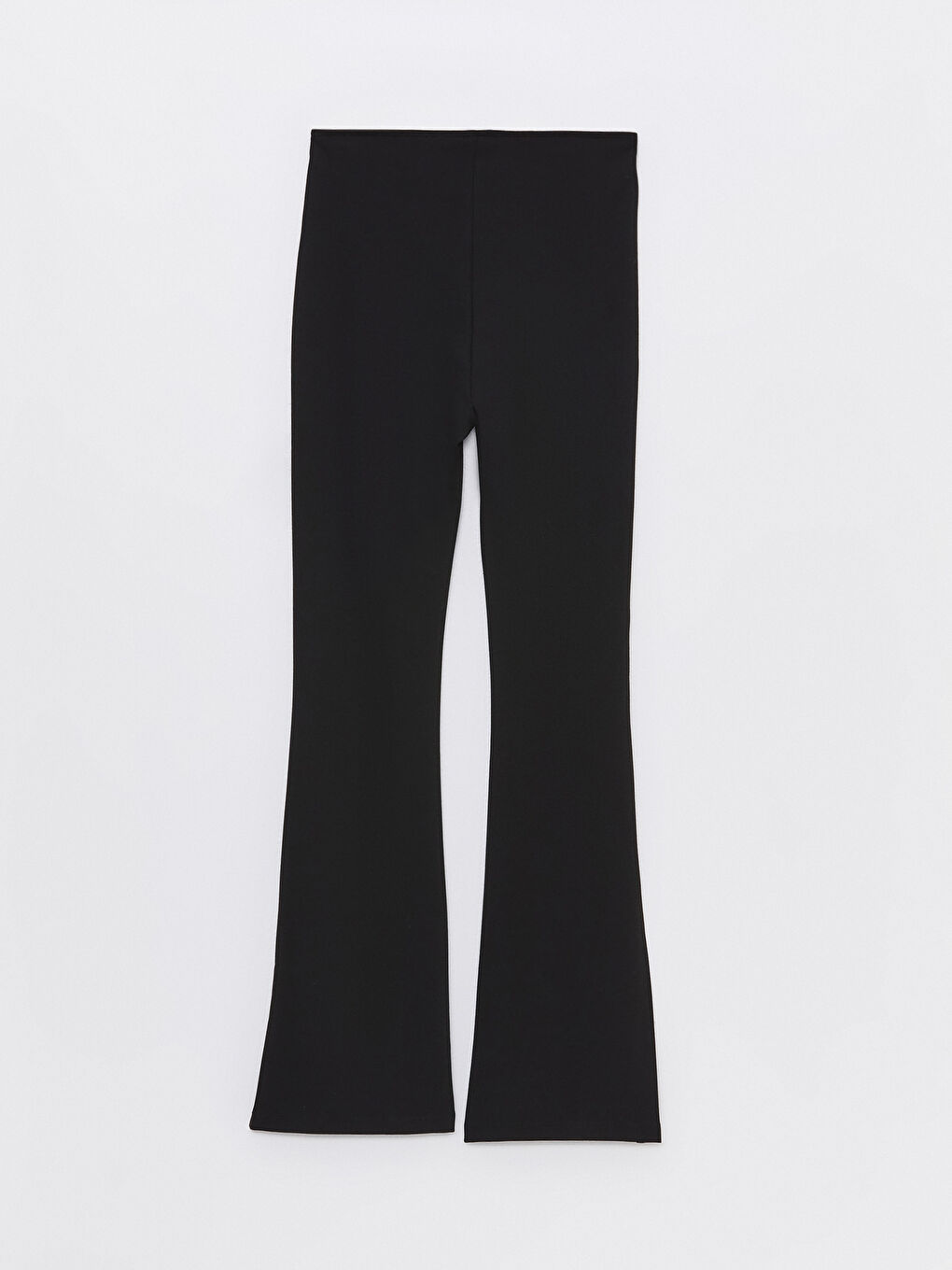 Siyah Yüksek Bel İspanyol Paça Kadın Pantolon-6