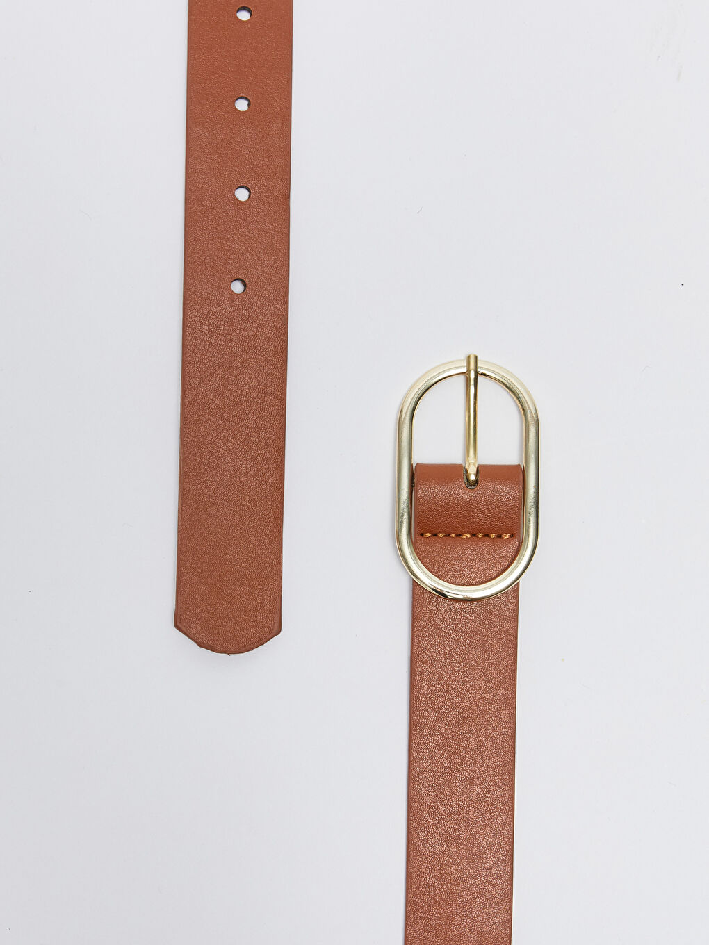 Kahverengi Deri Görünümlü Kadın Kemer-2