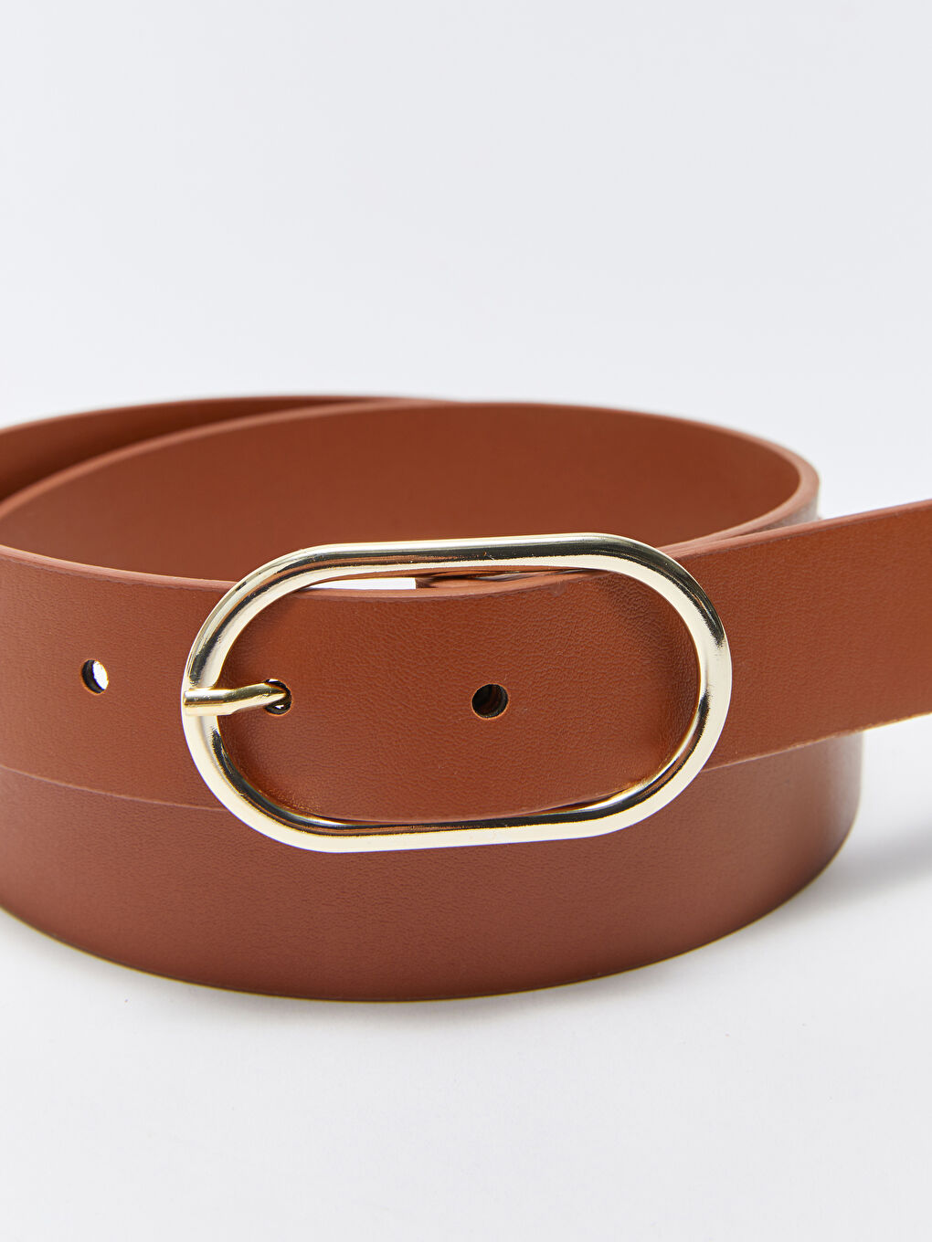 Kahverengi Deri Görünümlü Kadın Kemer-3