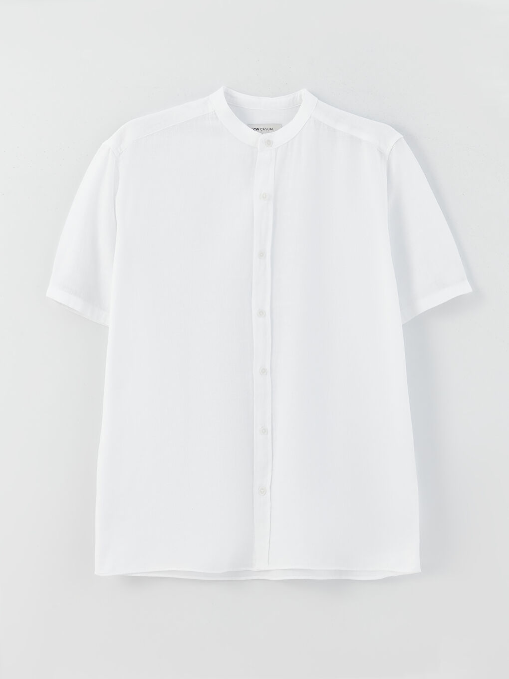 Beyaz Regular Fit Kısa Kollu Erkek Gömlek-5