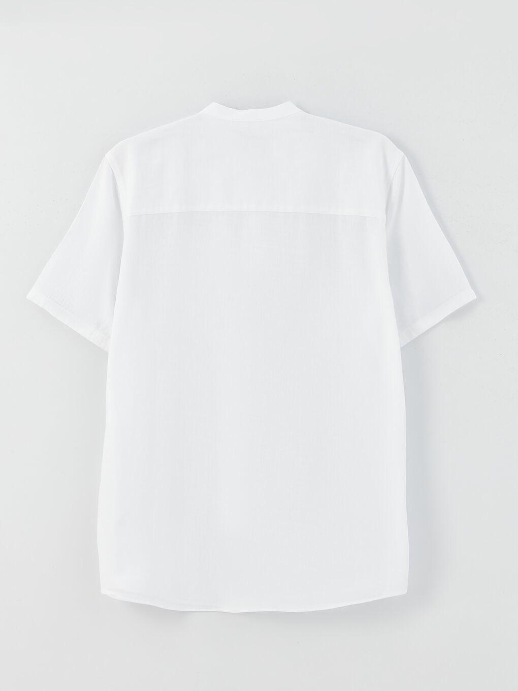 Beyaz Regular Fit Kısa Kollu Erkek Gömlek-6