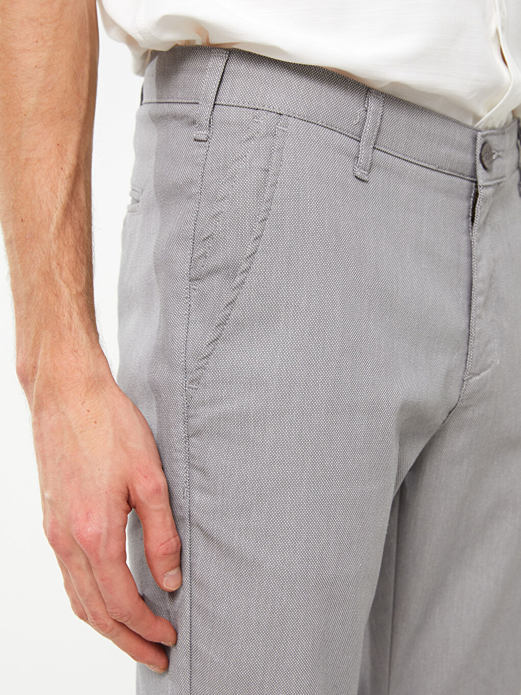 Gri Slim Fit Erkek Pantolon-3