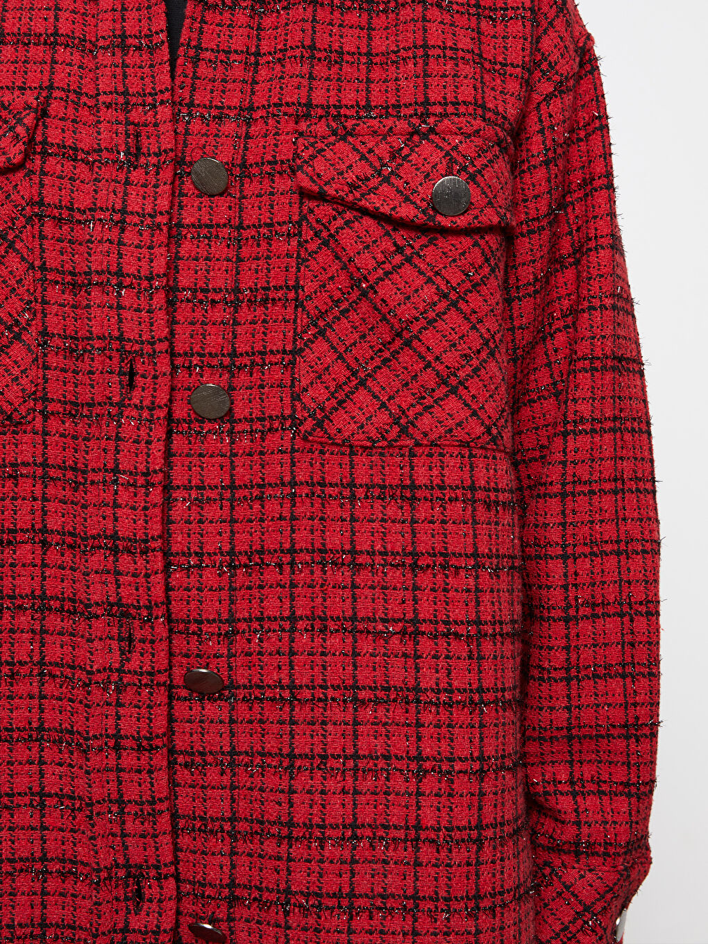 LC Waikiki Buttoned Plaid Long Sleeve Women's Shirt -S3CU49Z8-LPA