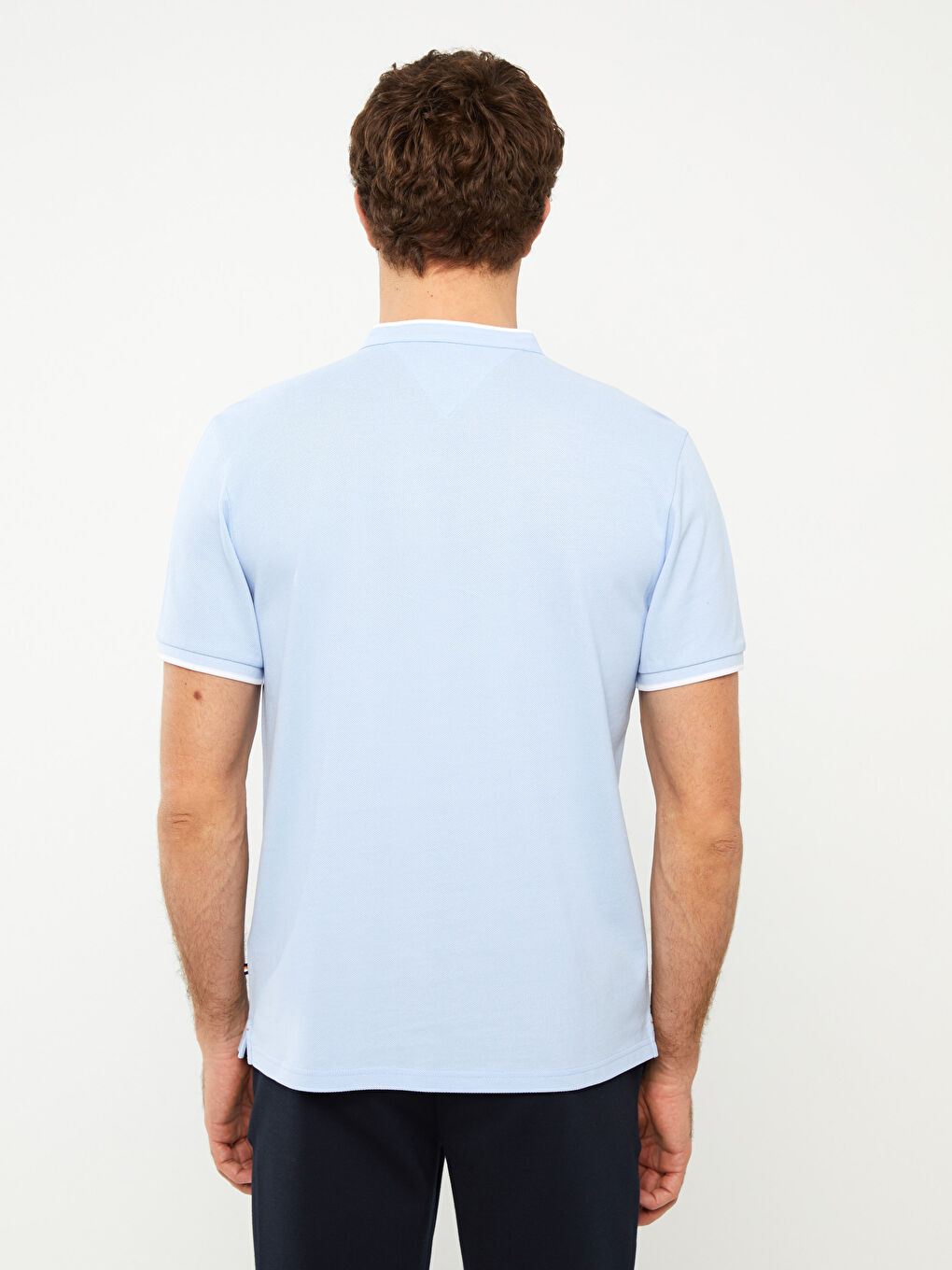 Tricou cu Guler de Judecător și Mânecă Scurtă pentru Bărbați-4