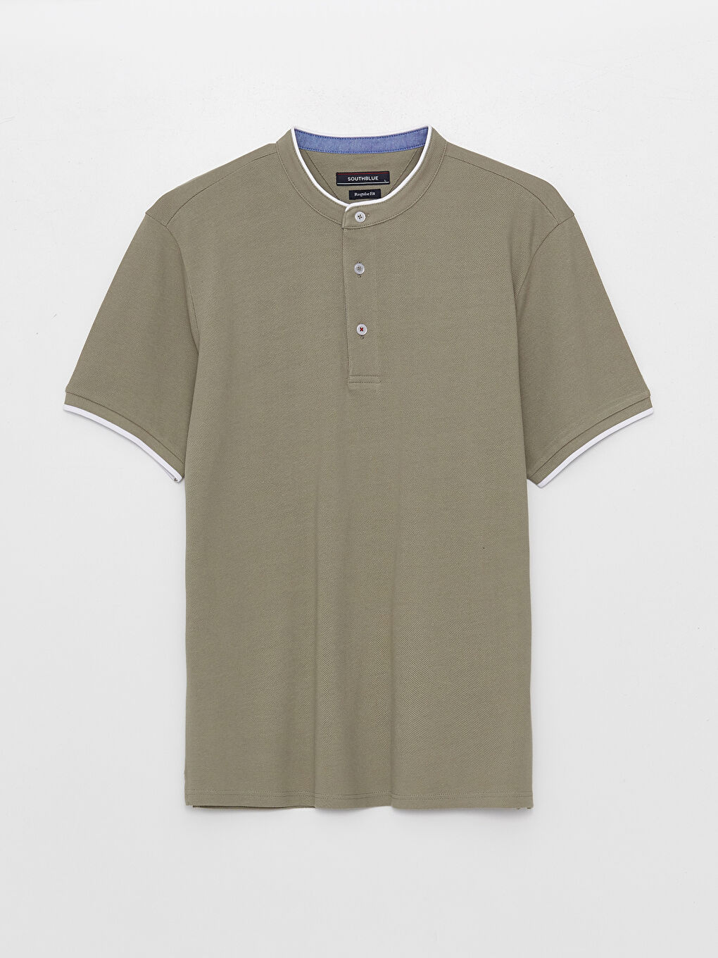 SOUTHBLUE Großvaterkragen Kurzarm Herren T-Shirt -S3CU50Z8-V0H