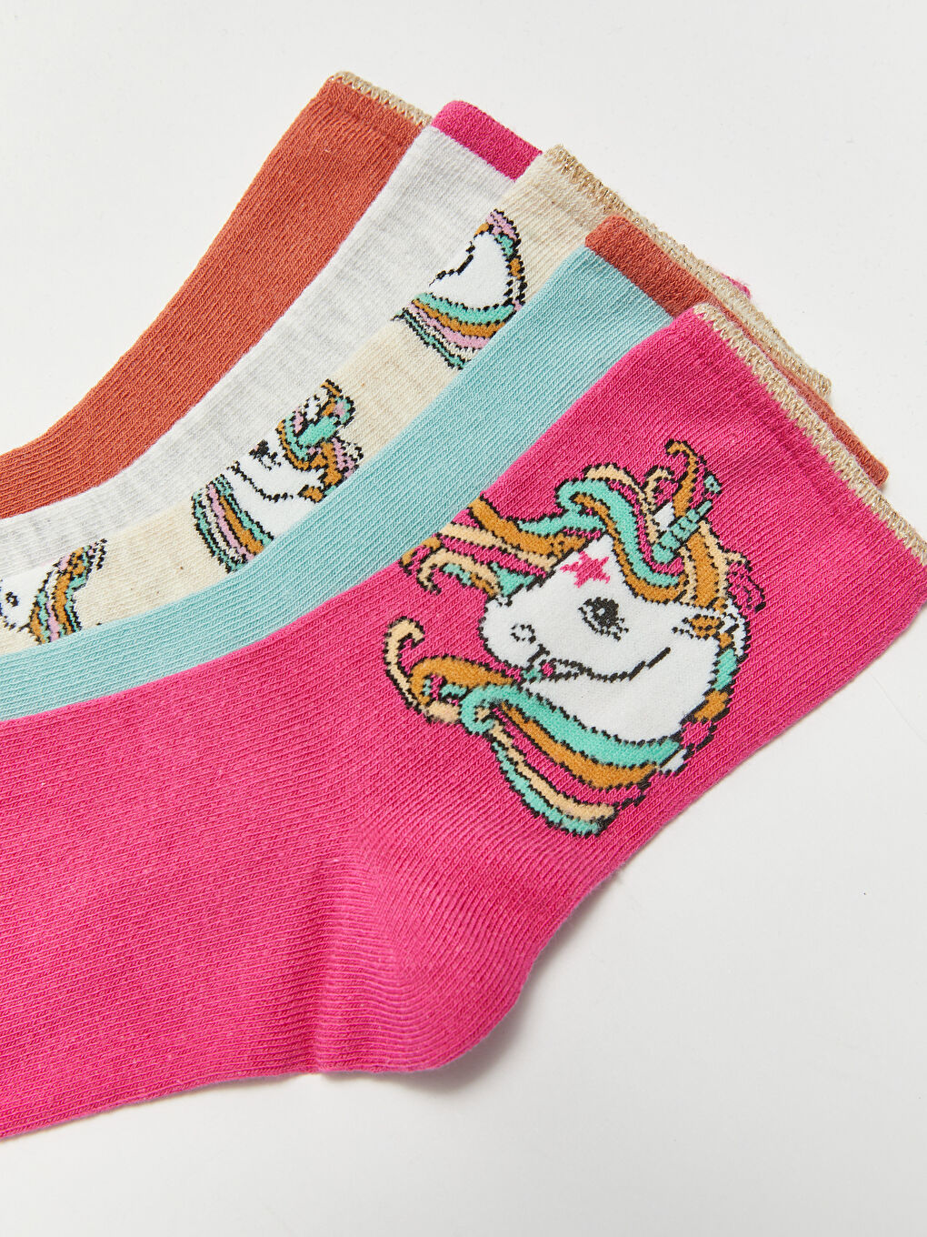 Patterned Girl Socket Socks 5-Pack -S3CU66Z4-J0X