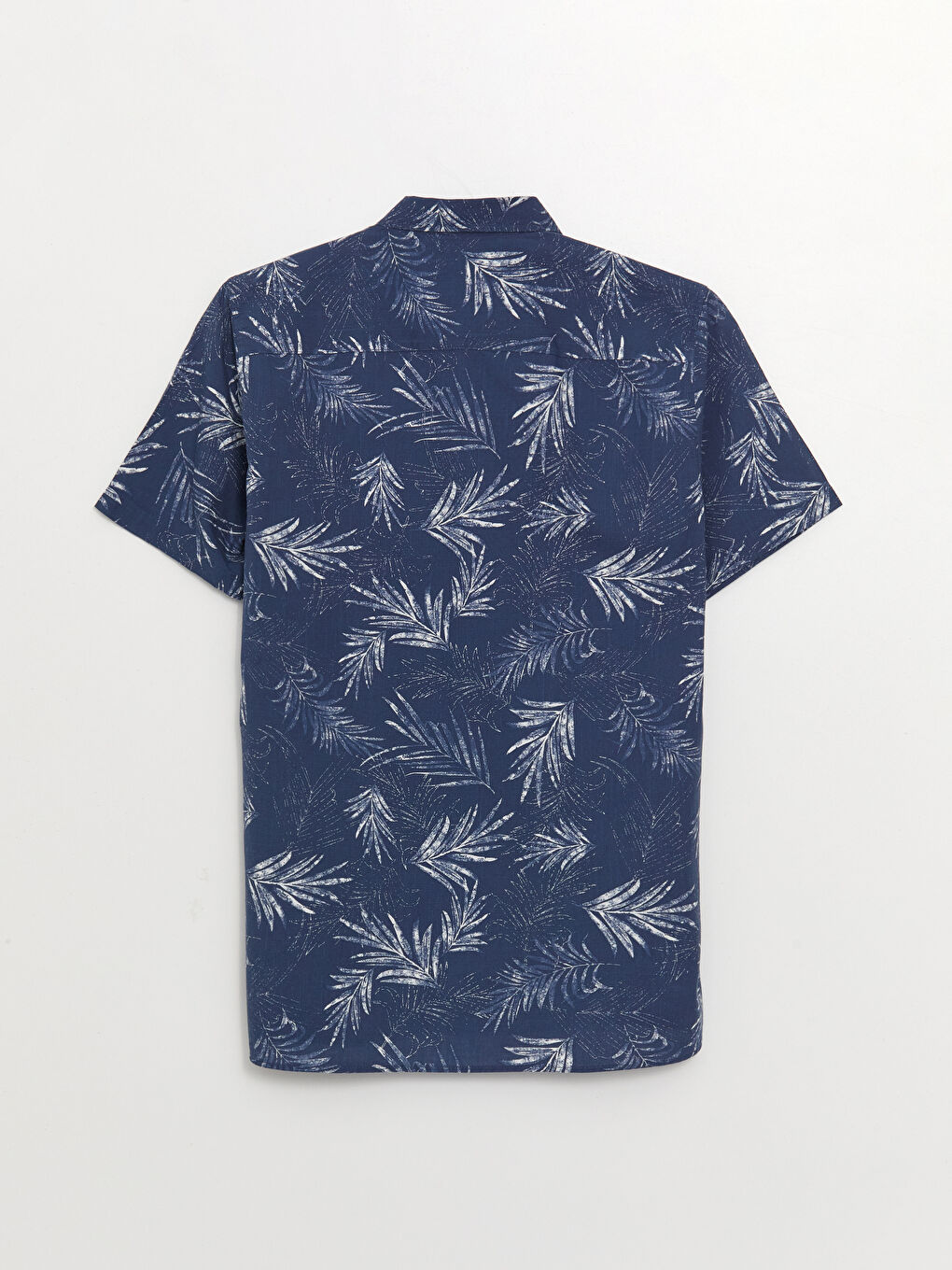 İndigo Slim Fit Kısa Kollu Desenli Poplin Erkek Gömlek-7