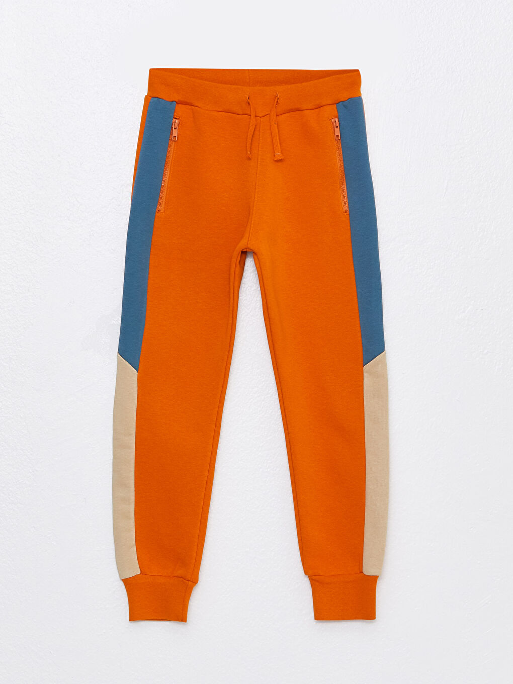 Elastic Waist Boy Jogger Sweatpants with Color Block -S3CU73Z4-LXZ