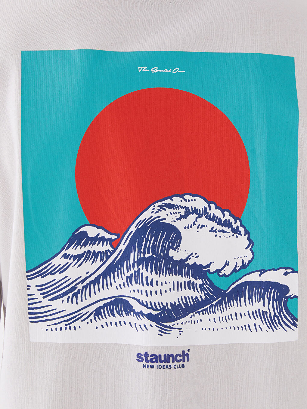 Gri Bisiklet Yaka Kısa Kollu Baskılı Penye Erkek Tişört-3