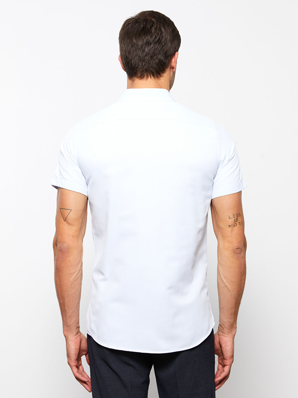 Slim Fit Short Sleeve Dobby Men's Shirt -S3CU86Z8-CSV