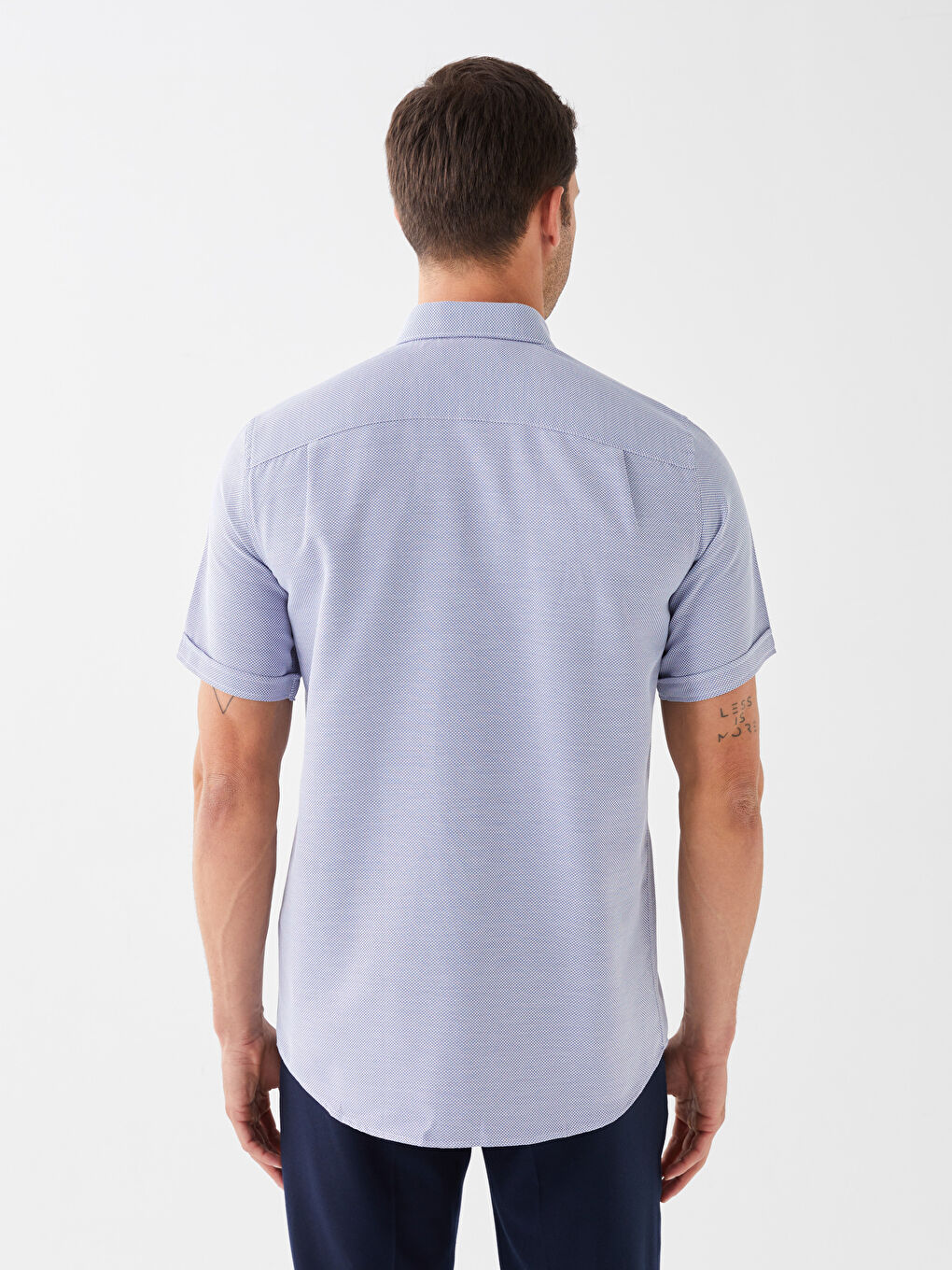 Regular Fit Short Sleeve Dobby Men's Shirt -S3CU87Z8-RYN