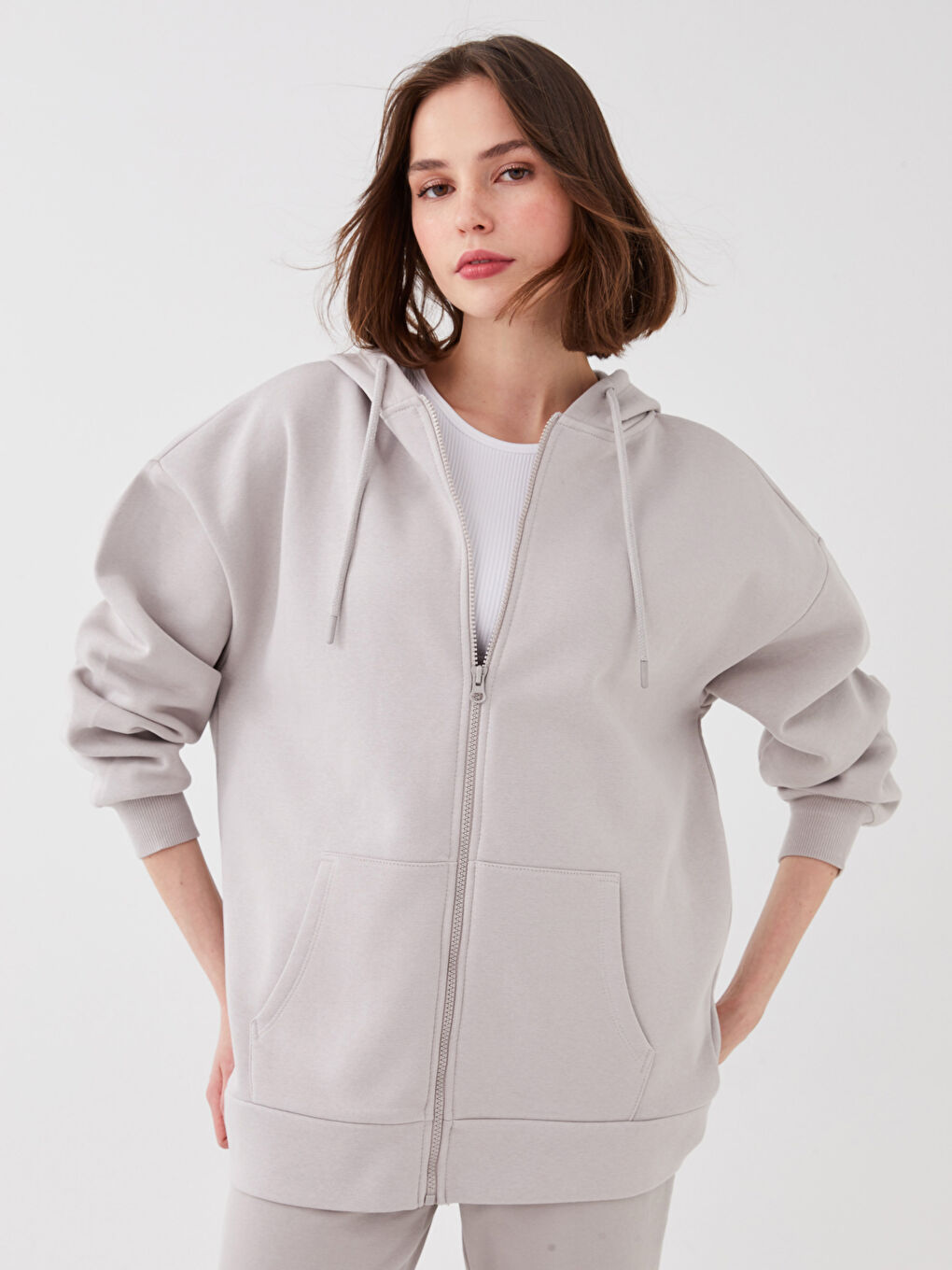 XSIDE Women's Hooded Straight Long Sleeve Cardigan -S3CU95Z8-SUH