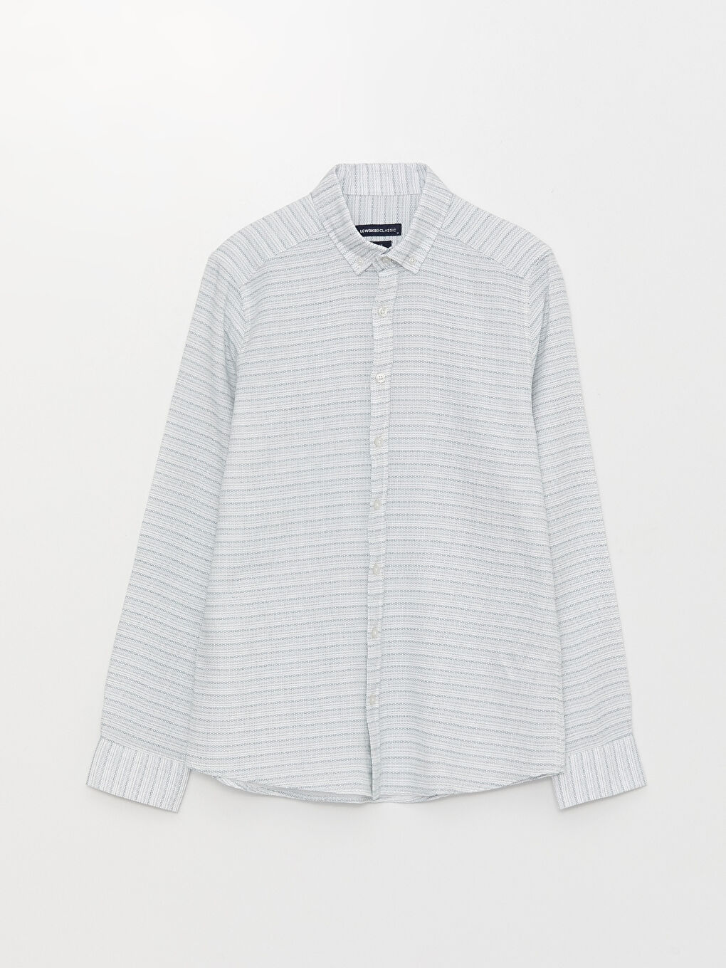 Chemise pour Hommes Slim Fit à Manches Longues en Popeline à Motifs-5