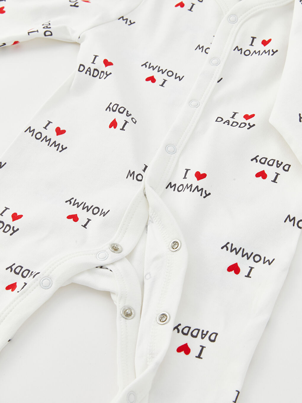 طقم بناتي ٣ قطع بياقة دائرية ومطبوع-4