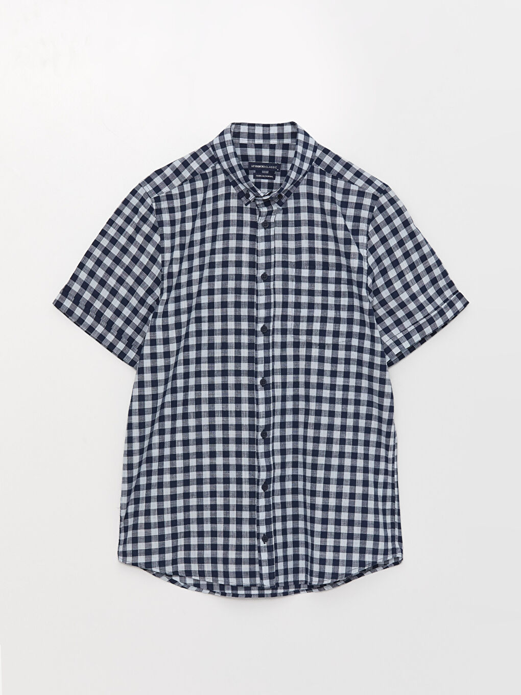 Mavi Regular Fit Kısa Kollu Ekose Poplin Erkek Gömlek-5