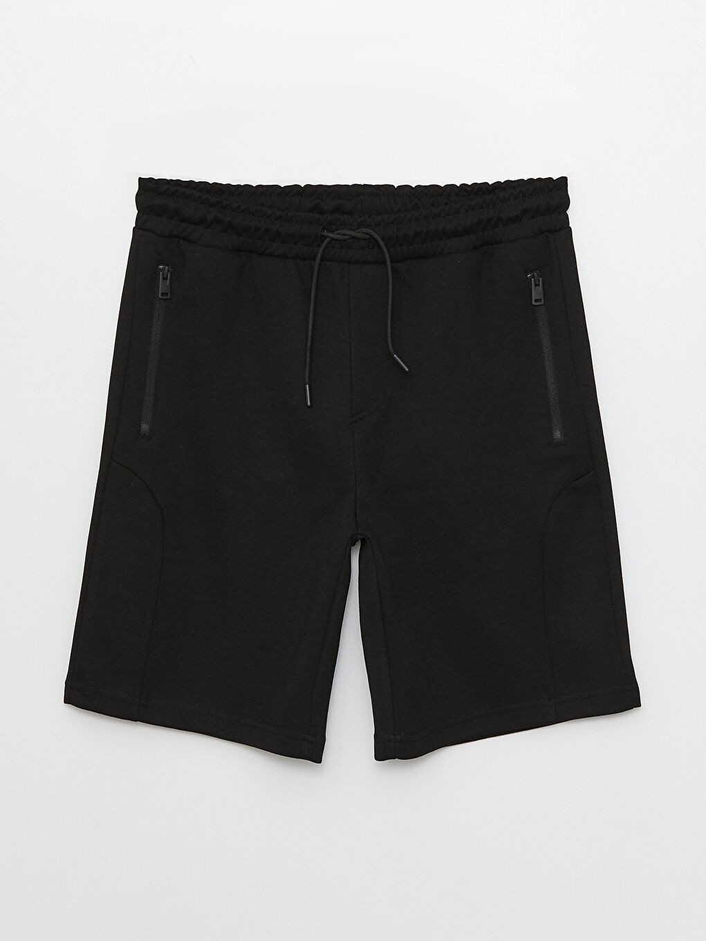 Siyah Slim Fit Erkek Bermuda Şort-5