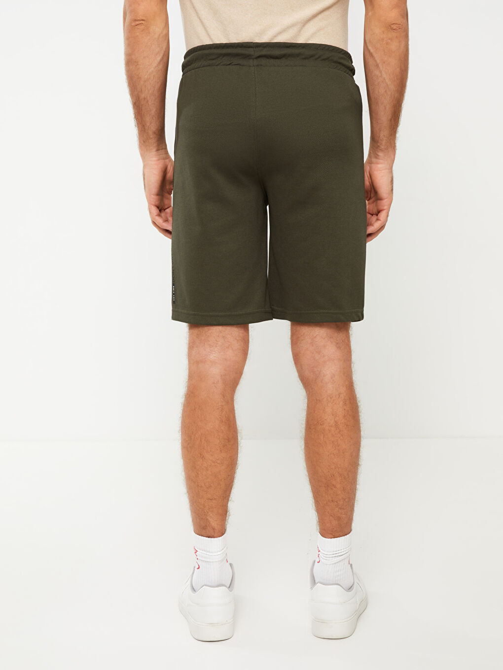 Haki Slim Fit Erkek Bermuda Şort-4