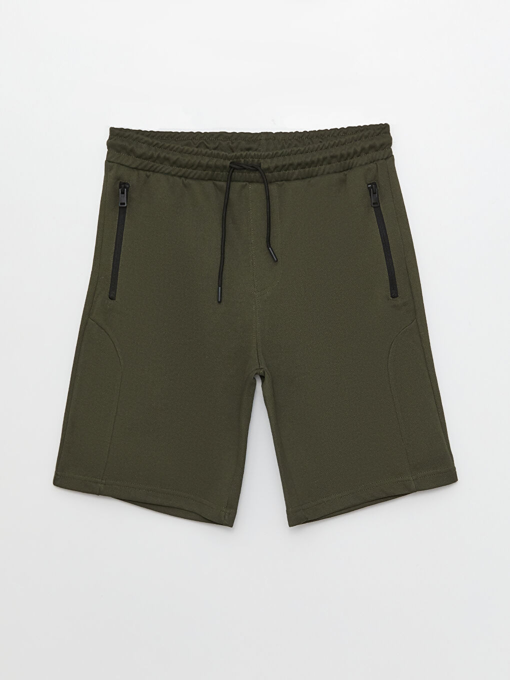 Haki Slim Fit Erkek Bermuda Şort-5