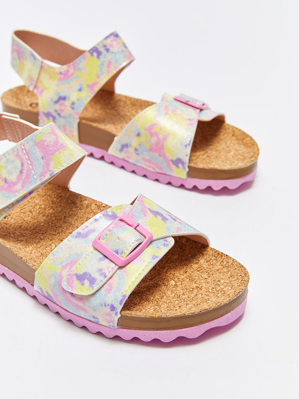 Sandales Imprimées à Crochet et Boucle pour Filles-2