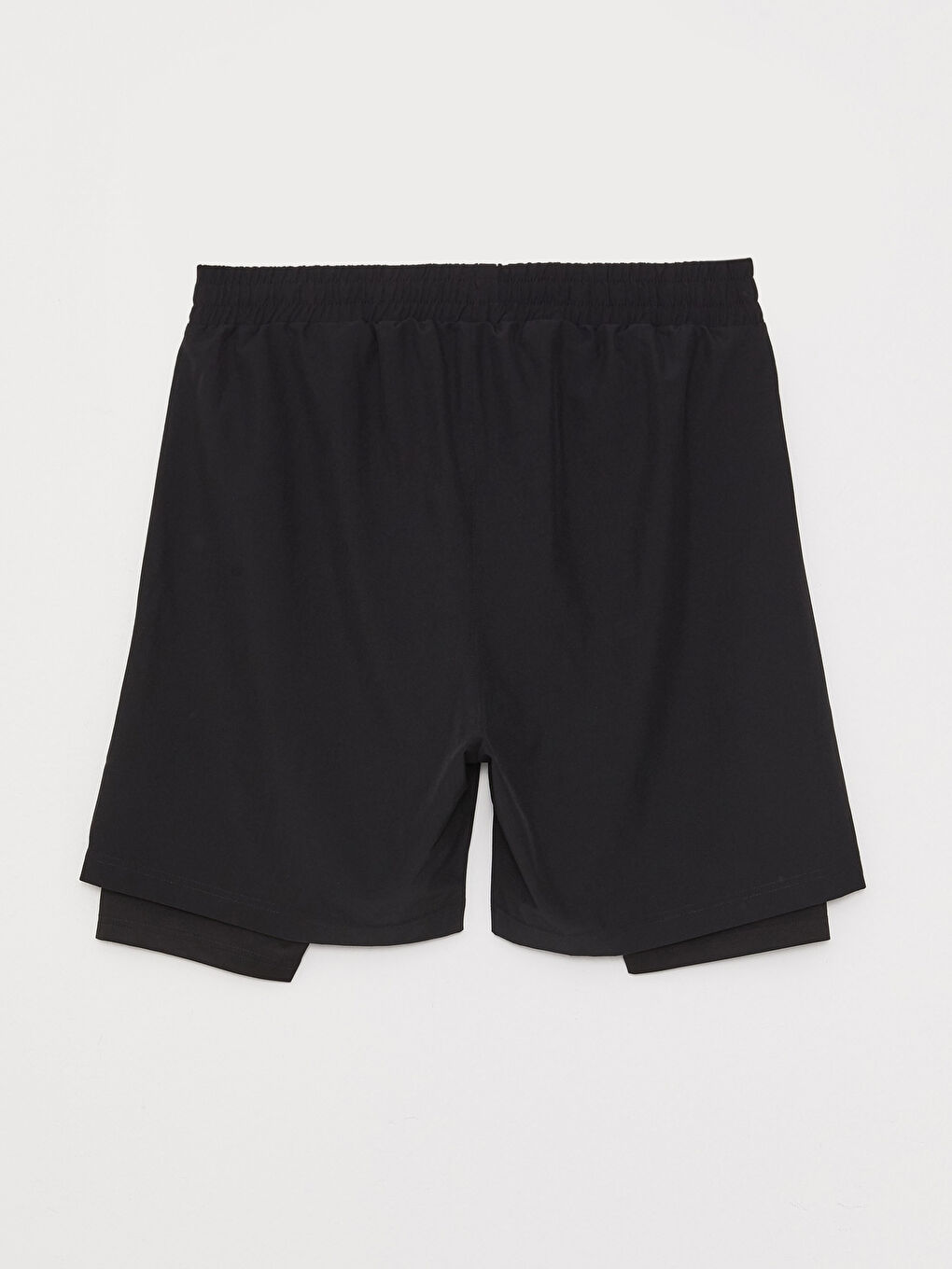 Siyah Standart Kalıp Erkek Spor Taytlı Şort-6