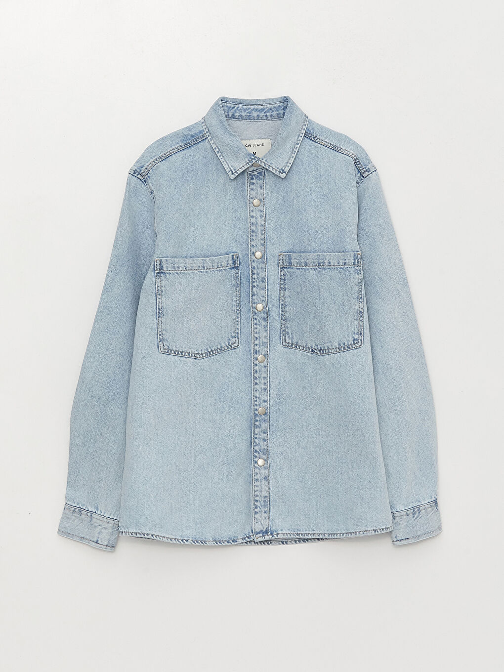 Standard Pattern Men's Jean Shirt Jacket-5
