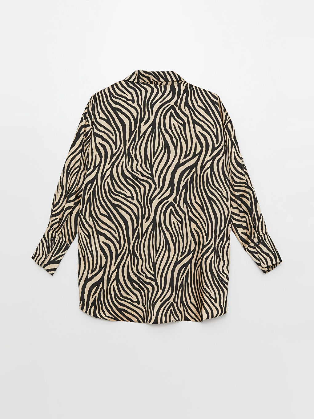 Cămașă Supradimensionată din Satin pentru Femei cu Model-6