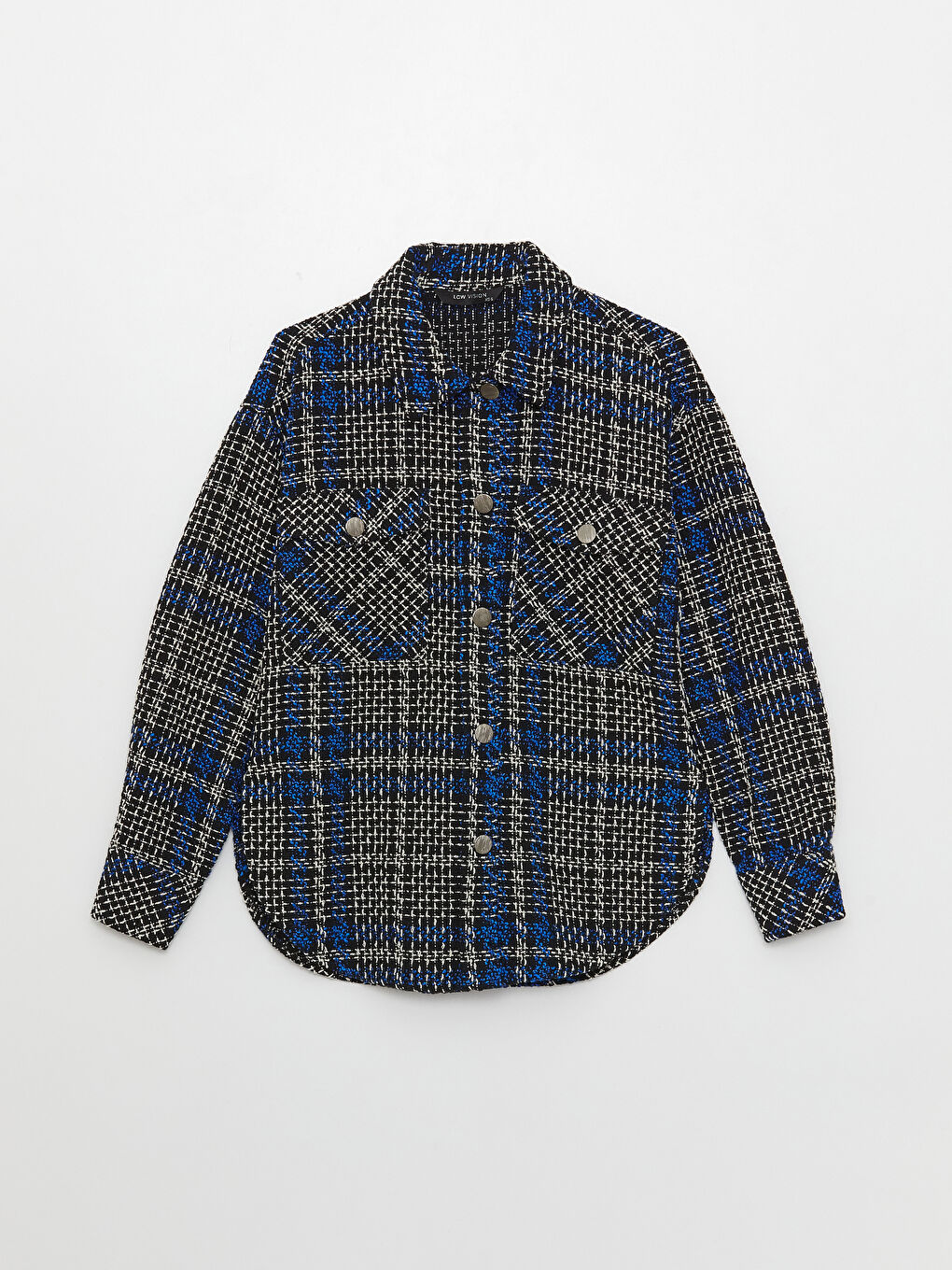 Plaid Long Sleeve Women's Shirt Jacket -S3CV78Z8-LN6
