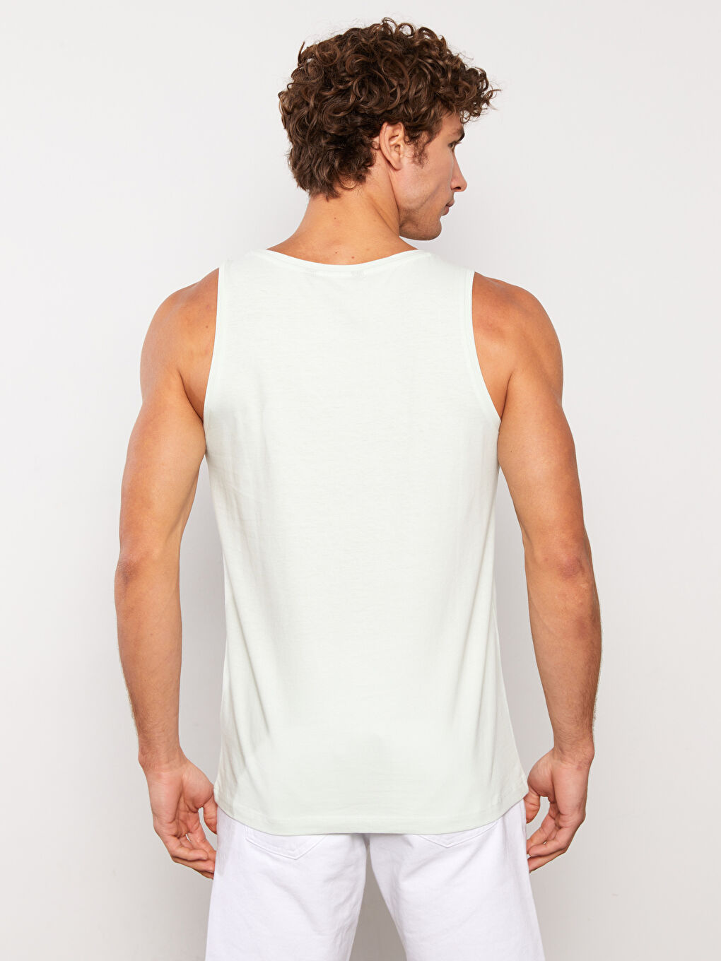 Crew Neck Printed Jersey Men's Sleeveless T-Shirt-4