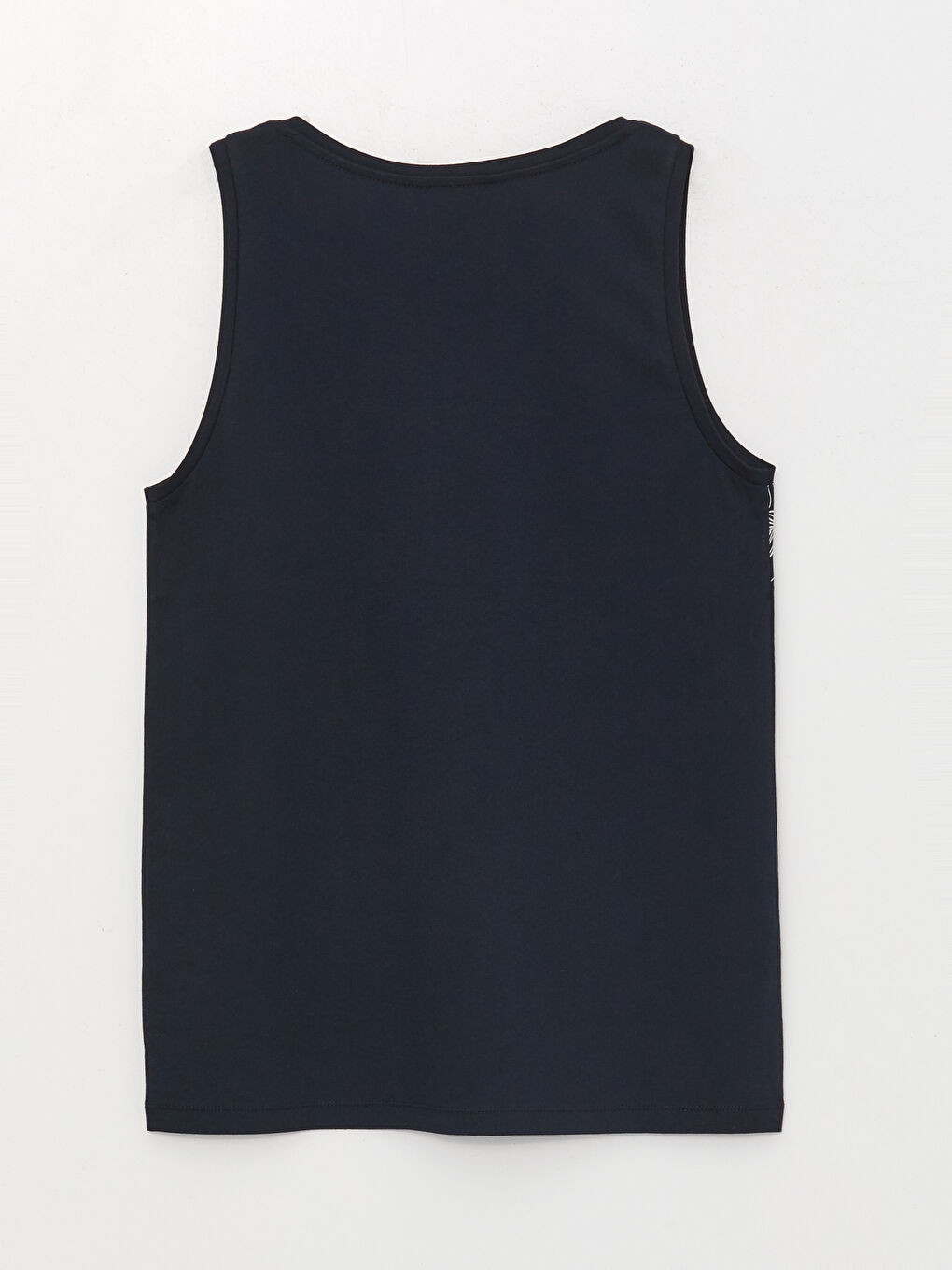 تيشيرت بدون أكمام مطبوع بياقة دائرية جيرسي للرجال-6