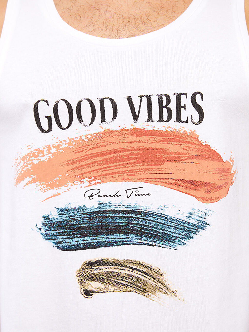 Crew Neck Printed Jersey Men's Sleeveless T-Shirt-4